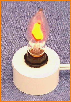 Light Bulb, Flicker Flame, Candelabra Base, Flame Tip.