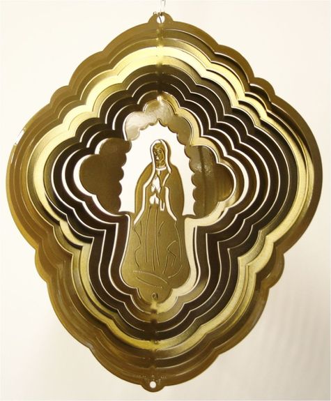12 INCH GUADALUPE BRASS WIND SPINNER
