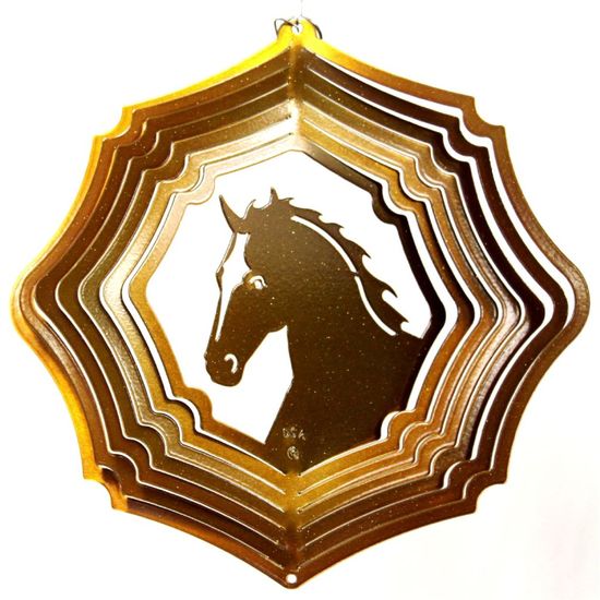 8 INCH HORSE COPPER WIND SPINNER