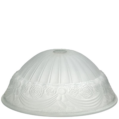 ACID ETCH DOME WITH ROSES & DRAPE