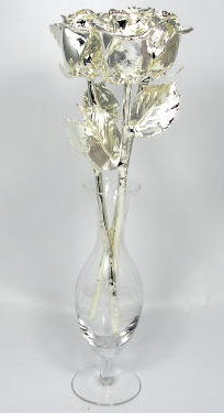 11" All Silver Rose