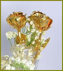 3, 8" All Gold Roses