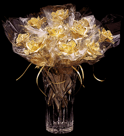 50 11" Gold Roses